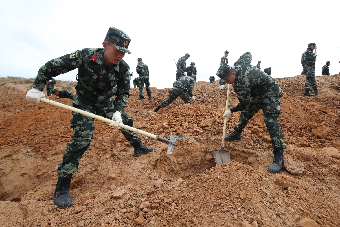 白浆土上武警官兵种树记 中国日报网