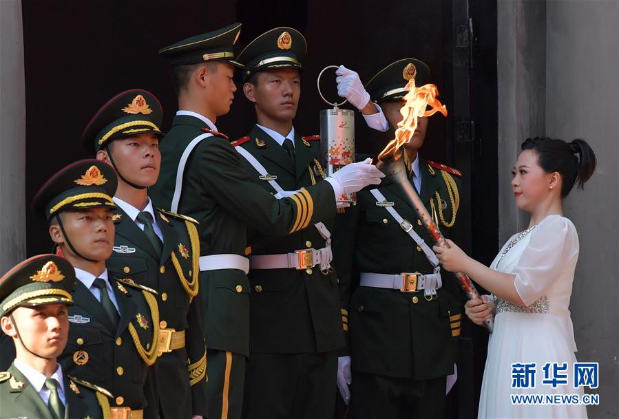 （体育）（4）第七届世界军人运动会圣火火种采集和火炬传递启动仪式在南昌举行