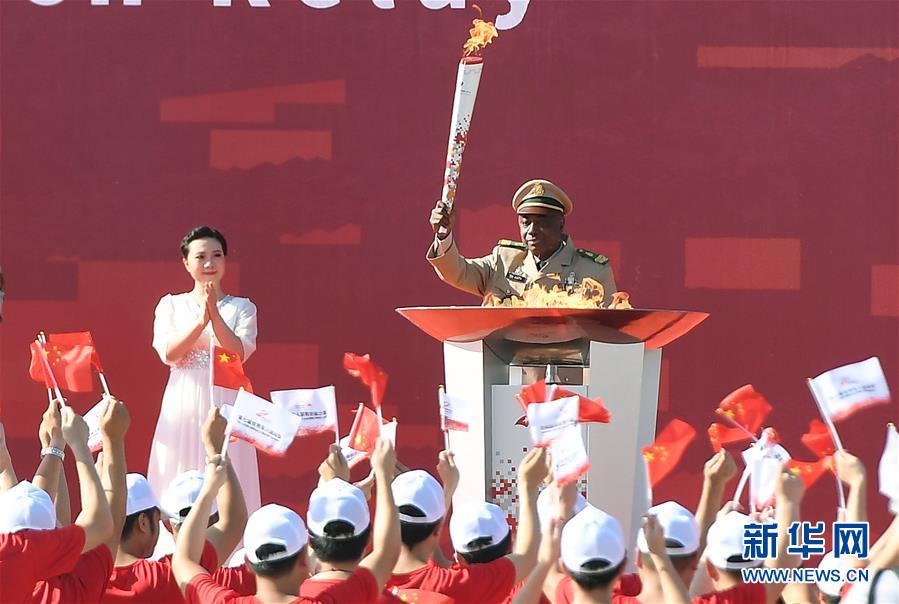 （体育）（8）第七届世界军人运动会圣火火种采集和火炬传递启动仪式在南昌举行