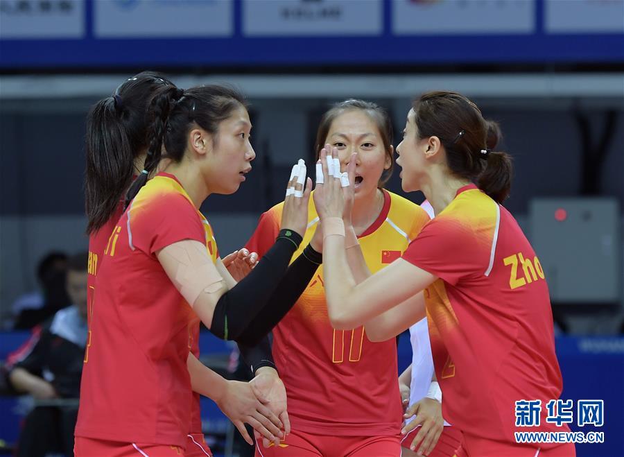 （军运会）（11）排球——女排小组赛：中国队胜美国队