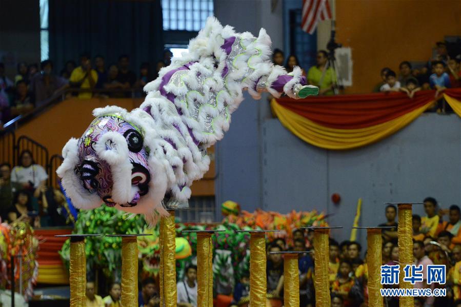 （国际）（1）马来西亚举行新春龙麒狮大团拜