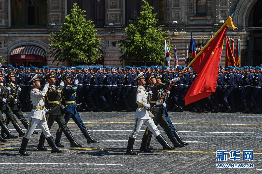 （国际）（3）中国人民解放军仪仗方队参加俄罗斯胜利日阅兵