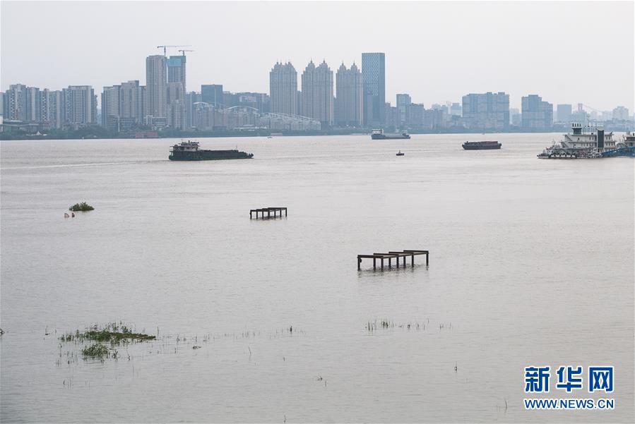 （防汛抗洪）（5）长江中下游洪水洪峰顺利通过汉口江段