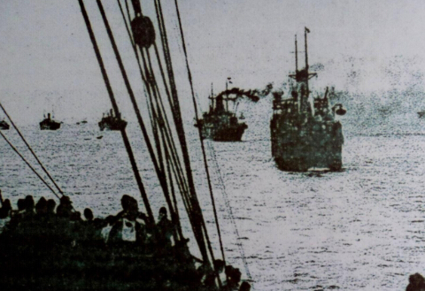 1939年11月，日军在钦州湾登陆。容杰 供图