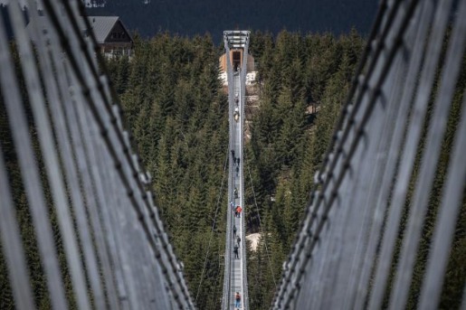 世界最长人行悬索桥纪录刷新 长度为721米