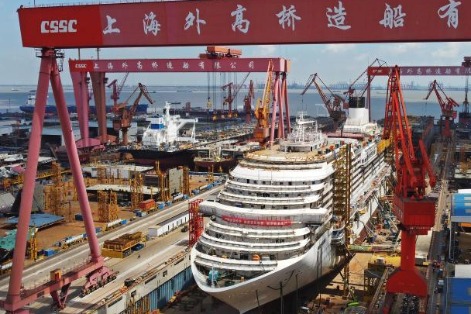 中国首制大型邮轮项目建造进度超60% 第二艘国产邮轮计划近期开工建造