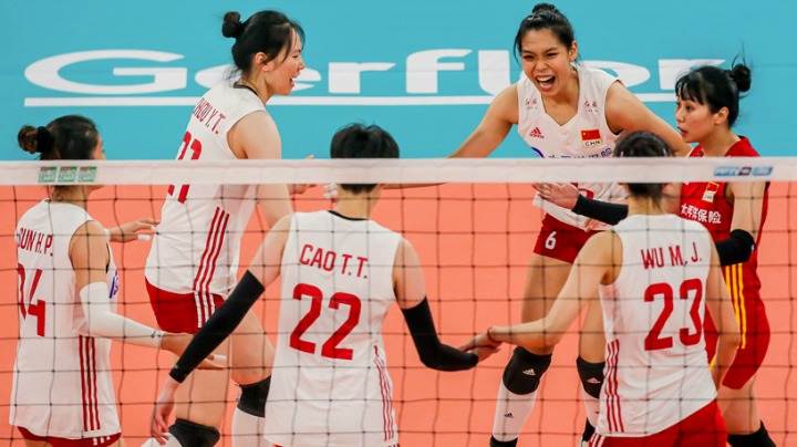 排球——女排亚洲杯：中国胜菲律宾 取得三连胜