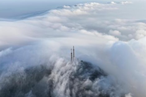 贵州雷公山现壮阔瀑布云景观