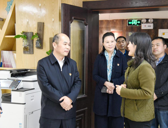 河南省委统战部副部长梁险峰一行到“兴达.同心楼宇”调研新的社会阶层人士统战工作