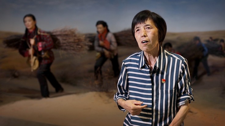 图为榆林补浪河乡的女子民兵治沙连第一任连长 童军.jpg