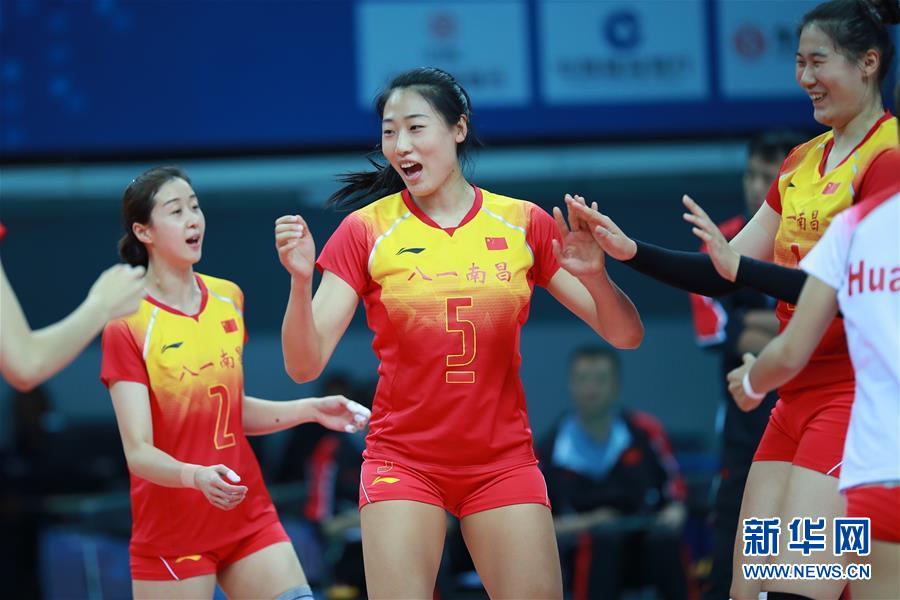 （军运会）（7）排球——女排小组赛：中国队胜美国队