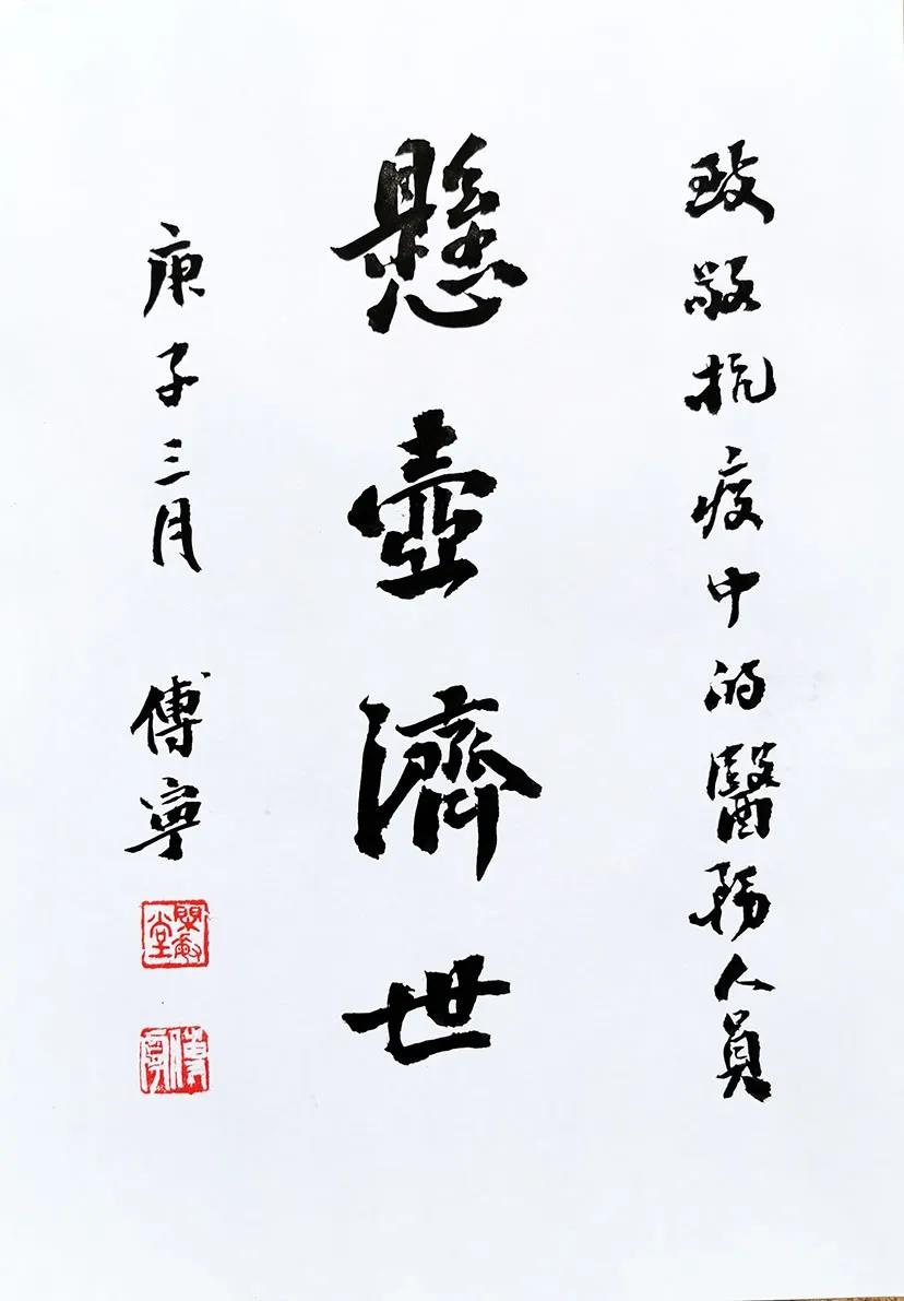 悬壶济世 傅宁 书法:29cm×21cm