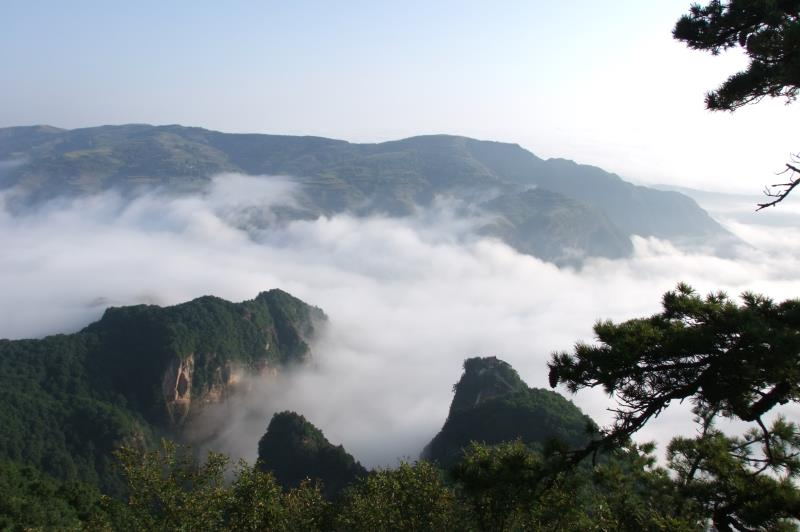 甘肅崆峒山:雲霧鋪海 清風徐來