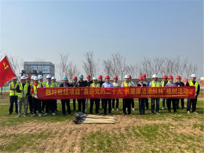 中建筑港魏村枢纽项目开展植树活动 共建廉洁清风林