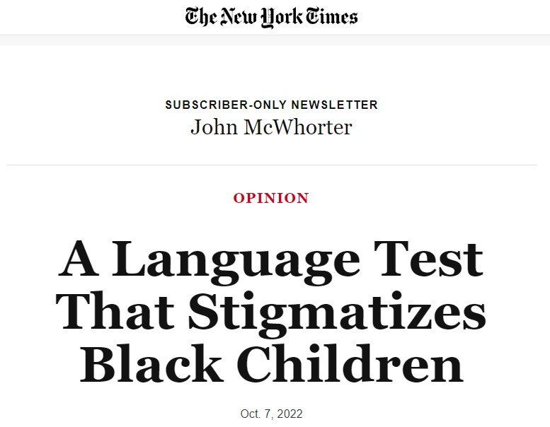 【世界说】美媒：美国过多黑人儿童被“轻易”确诊语言障碍 或造成深远影响使之远离主流机会