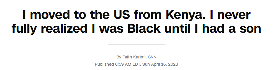 CNN撰稿人：黑人儿子的出生，让我无法回避美国的种族问题