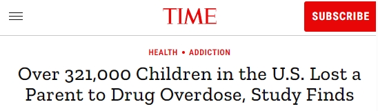 美国用药过量危机十年内已致超32万儿童失去父母 医学专家：这是令人痛心且本可避免的悲剧！